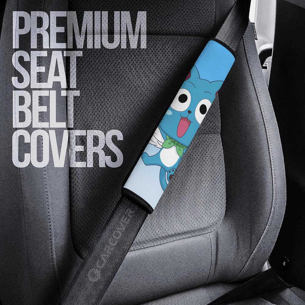 Happy Seat Belt Covers Custom Fairy Tail Anime Car Accessories - Gearcarcover - 2