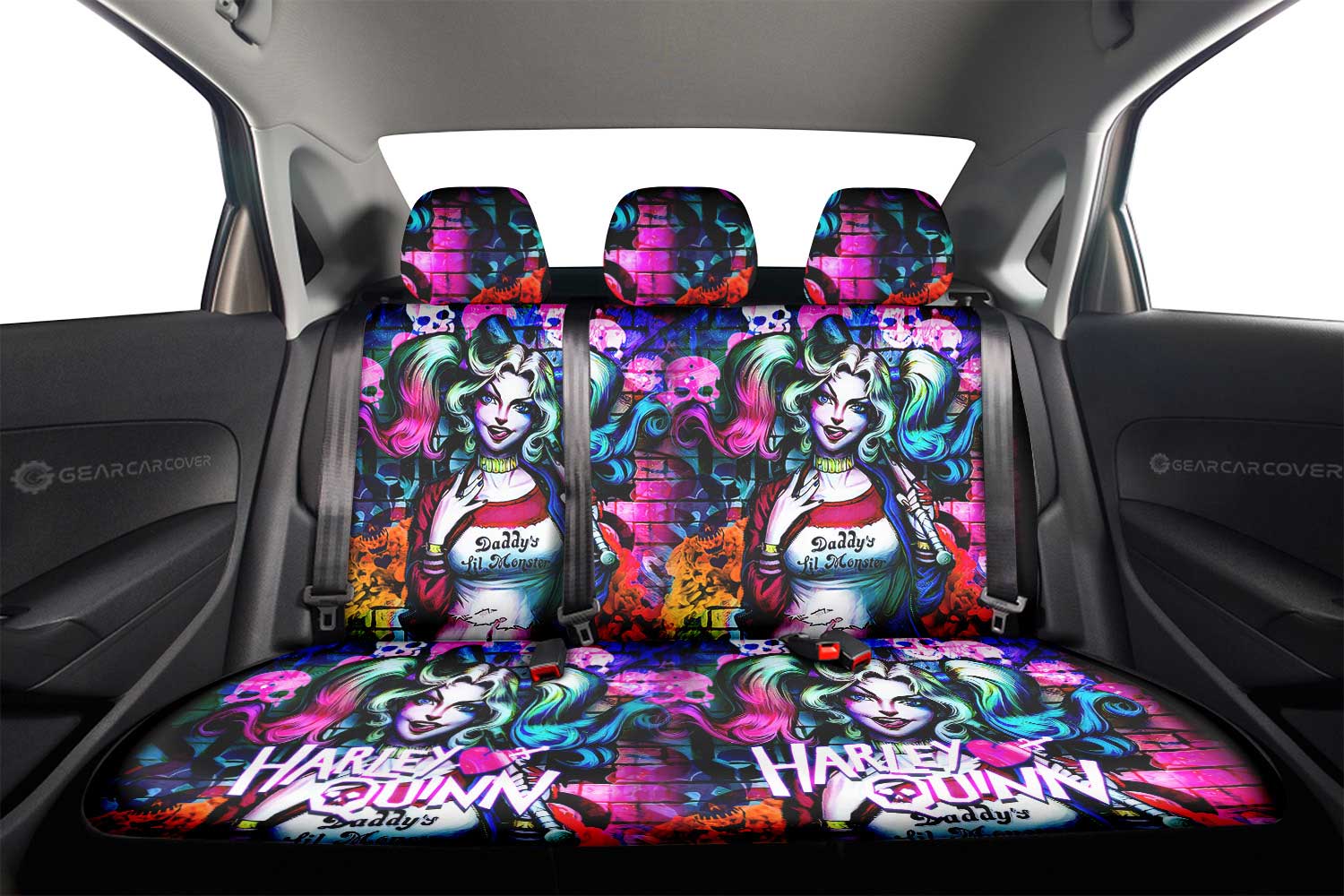 Harley Quinn Car Back Seat Cover Custom Car Accessories - Gearcarcover - 2