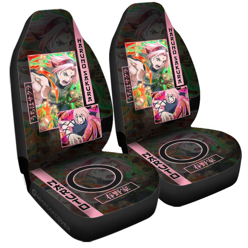 Haruno Sakura Car Seat Covers Custom Anime Car Accessories - Gearcarcover - 3