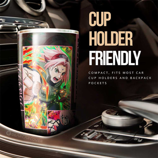 Haruno Sakura Tumbler Cup Custom Anime Car Accessories - Gearcarcover - 2