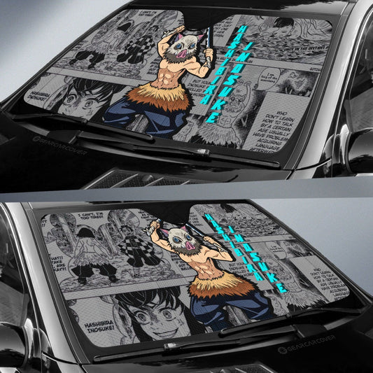 Hashibira Inosuke Car Sunshade Custom Demon Slayer Anime Mix Mangas - Gearcarcover - 2