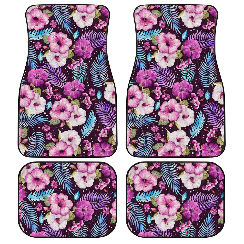 Hawaiian Car Floor Mats Custom Beautiful Tropical Flowers Car Accessories - Gearcarcover - 1