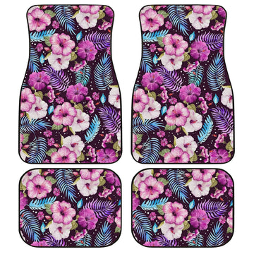 Hawaiian Car Floor Mats Custom Beautiful Tropical Flowers Car Accessories - Gearcarcover - 1