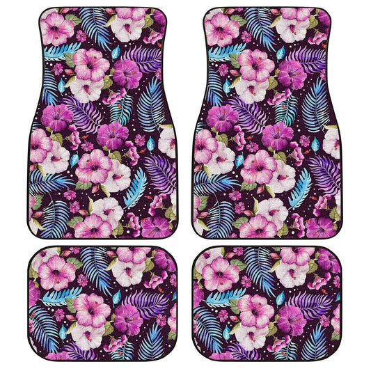 Hawaiian Car Floor Mats Custom Beautiful Tropical Flowers Car Accessories - Gearcarcover - 1