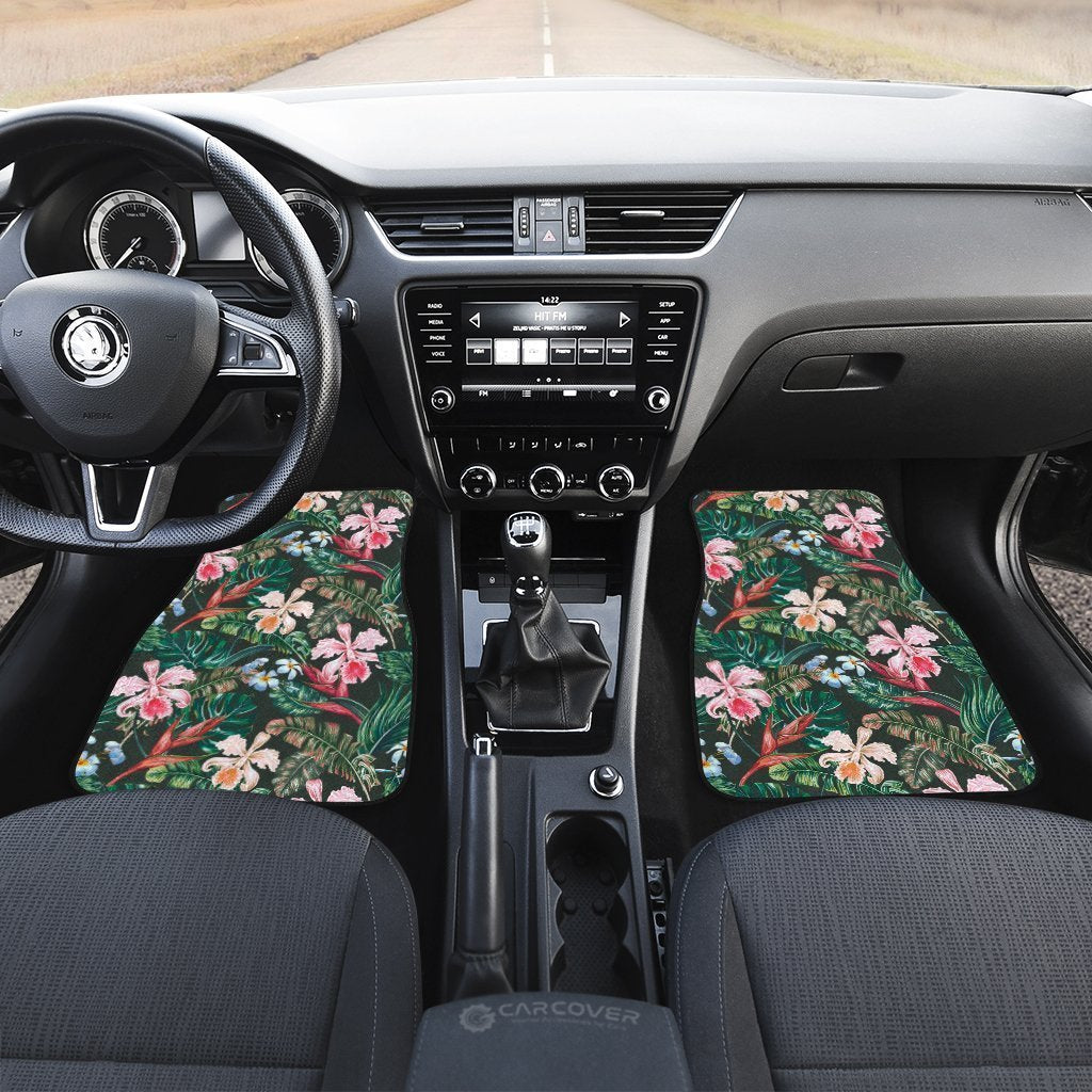 Hawaiian Car Floor Mats Custom Hibiscus Plumeria Flower Car Accessories - Gearcarcover - 3