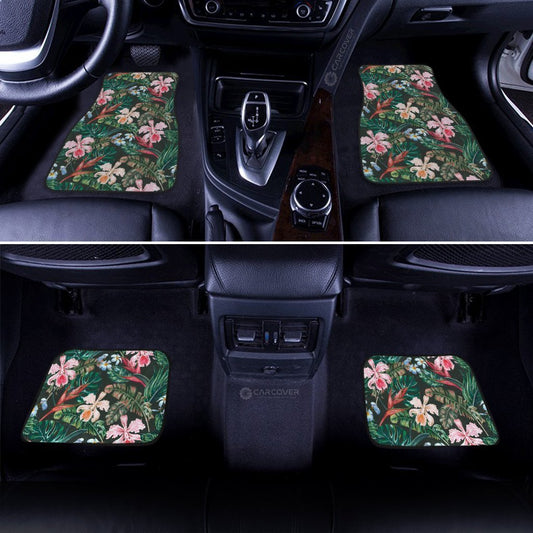 Hawaiian Car Floor Mats Custom Hibiscus Plumeria Flower Car Accessories - Gearcarcover - 2