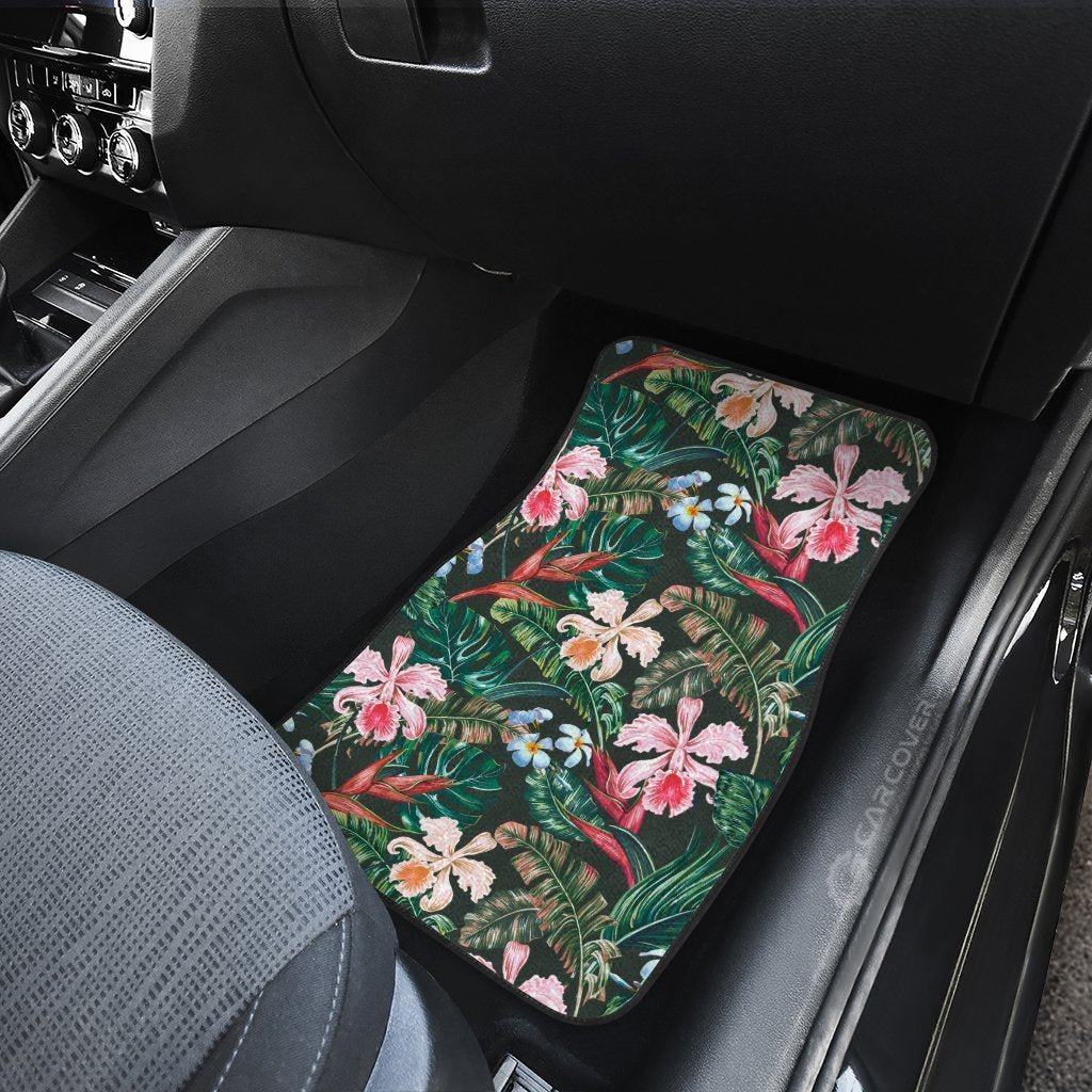 Hawaiian Car Floor Mats Custom Hibiscus Plumeria Flower Car Accessories - Gearcarcover - 4