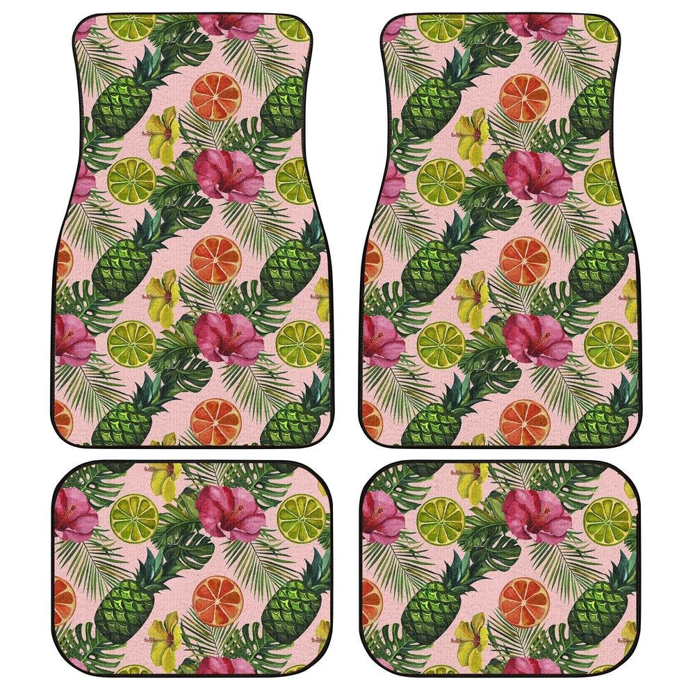 Hawaiian Car Floor Mats Custom Pineaple Tropical Car Accessories - Gearcarcover - 1