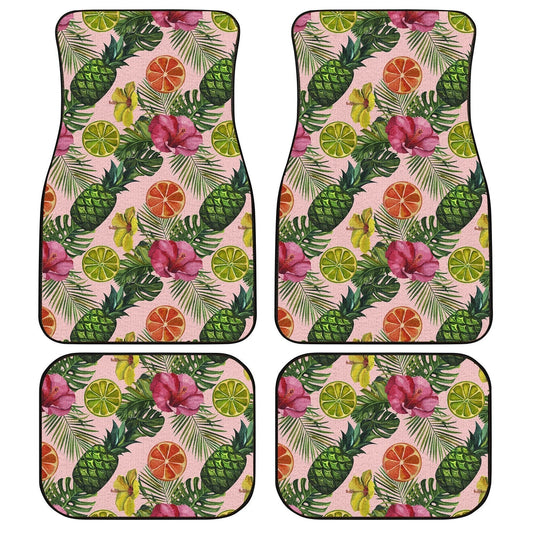 Hawaiian Car Floor Mats Custom Pineaple Tropical Car Accessories - Gearcarcover - 1