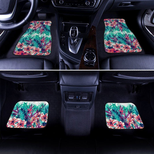 Hawaiian Car Floor Mats Custom Tropical Flower Car Accessories - Gearcarcover - 2