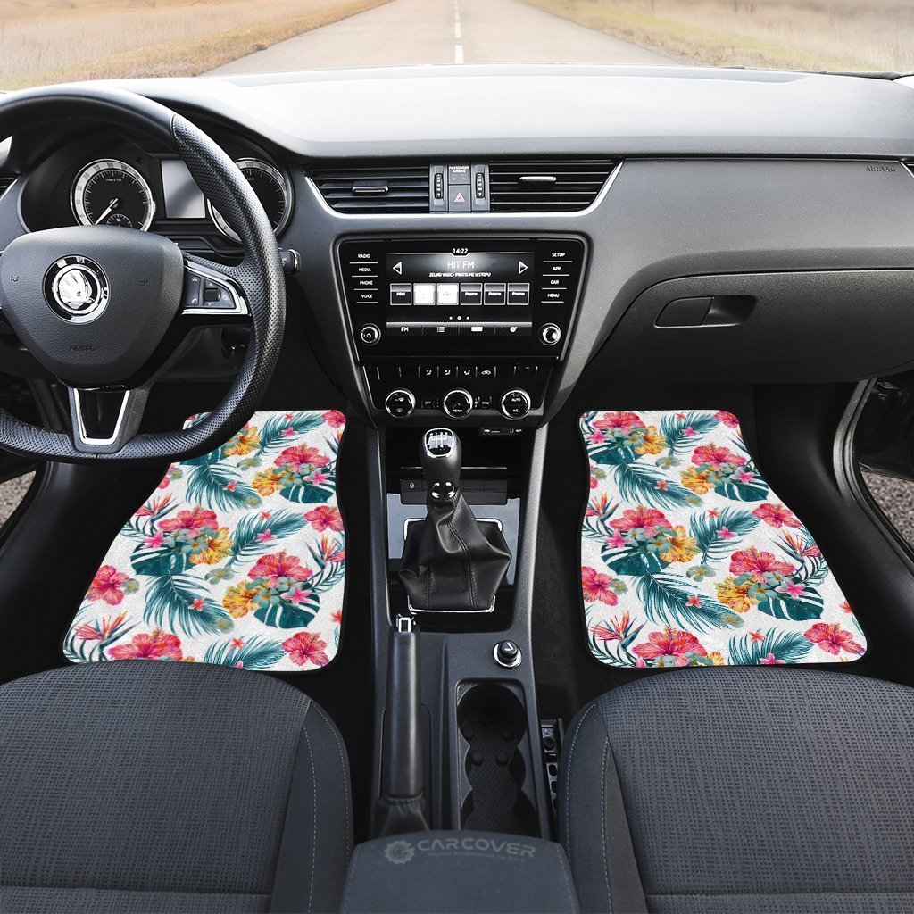 Hawaiian Car Floor Mats Custom Tropical Flowers Car Accessories - Gearcarcover - 3