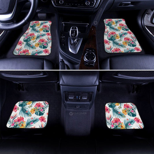 Hawaiian Car Floor Mats Custom Tropical Flowers Car Accessories - Gearcarcover - 2
