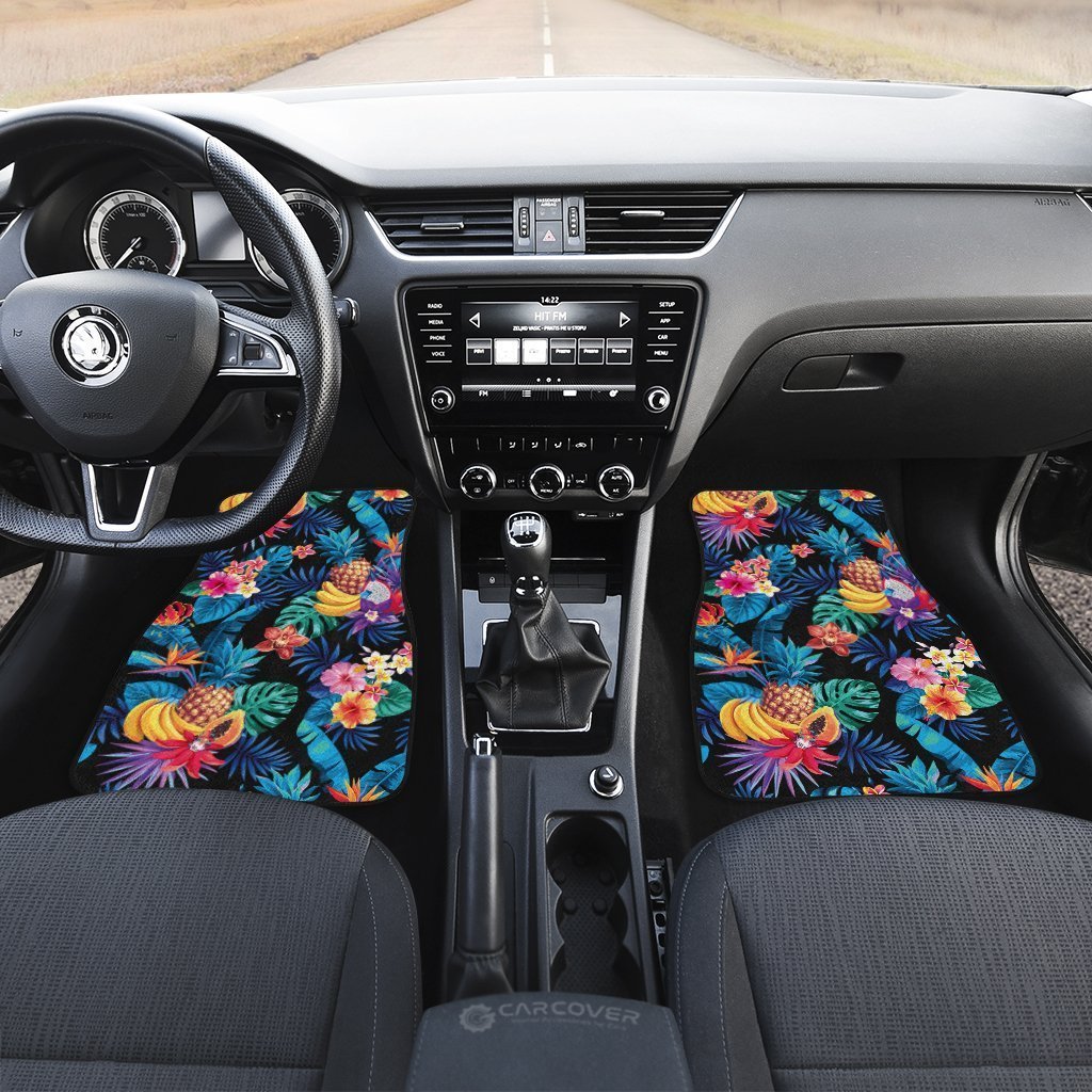 Hawaiian Car Floor Mats Custom Tropical Fruit And Flower Car Accessories - Gearcarcover - 3