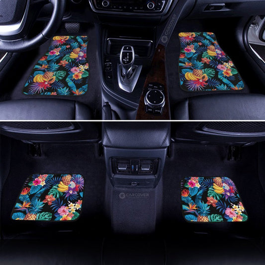 Hawaiian Car Floor Mats Custom Tropical Fruit And Flower Car Accessories - Gearcarcover - 2