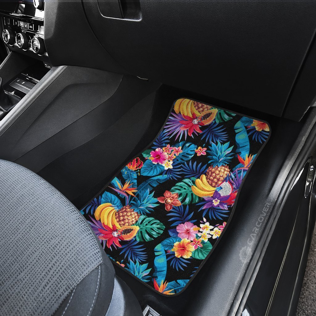 Hawaiian Car Floor Mats Custom Tropical Fruit And Flower Car Accessories - Gearcarcover - 4