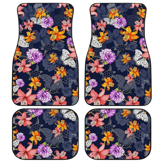 Hawaiian Car Floor Mats Custom Tropical Turtle Car Accessories - Gearcarcover - 1