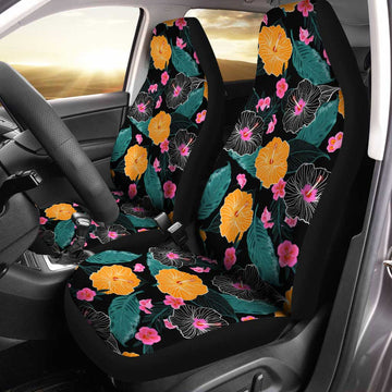 Hawaiian Car Seat Covers Custom Beautiful Tropical Flowers Car Accessories - Gearcarcover - 1