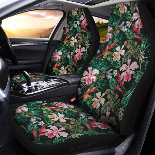 Hawaiian Car Seat Covers Custom Hibiscus Plumeria Flower Car Accessories - Gearcarcover - 2