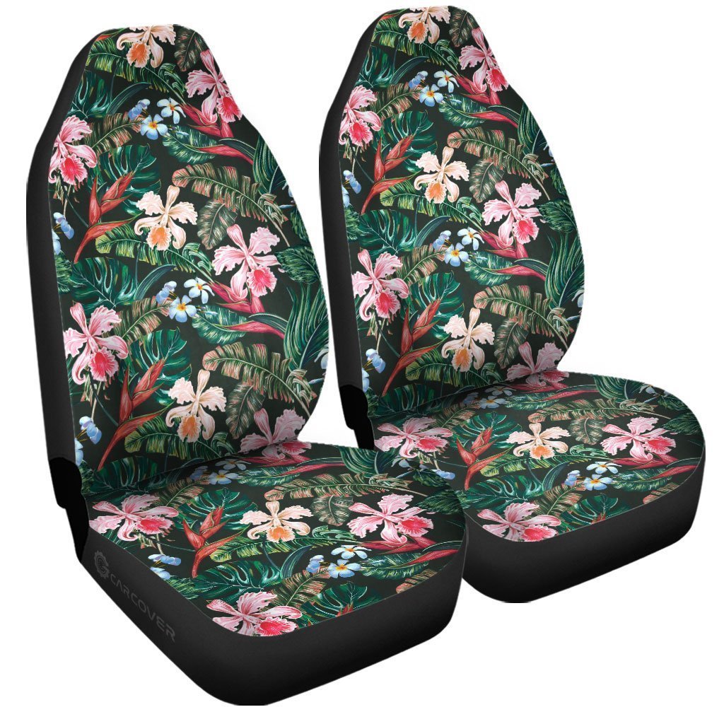 Hawaiian Car Seat Covers Custom Hibiscus Plumeria Flower Car Accessories - Gearcarcover - 3