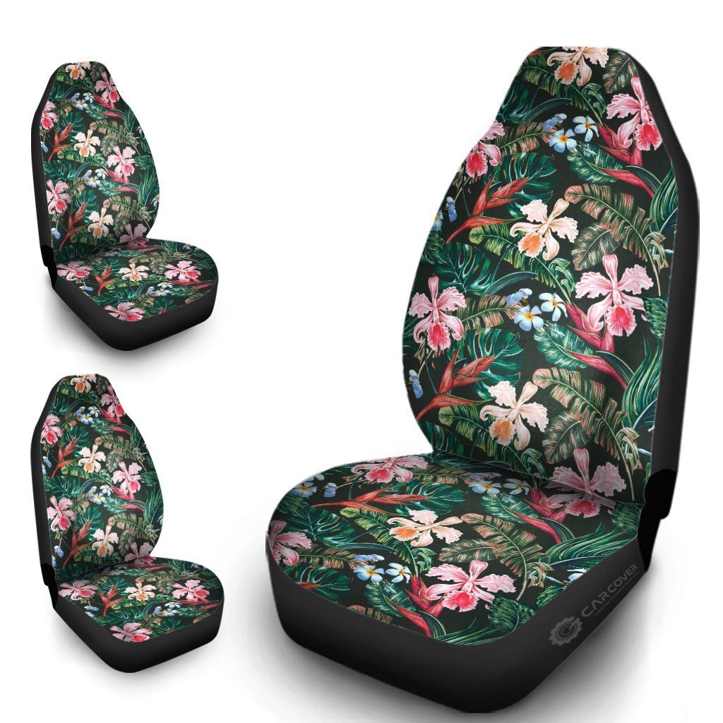 Hawaiian Car Seat Covers Custom Hibiscus Plumeria Flower Car Accessories - Gearcarcover - 4
