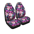 Hawaiian Car Seat Covers Custom Purple Tropical Flowers Car Accessories - Gearcarcover - 3