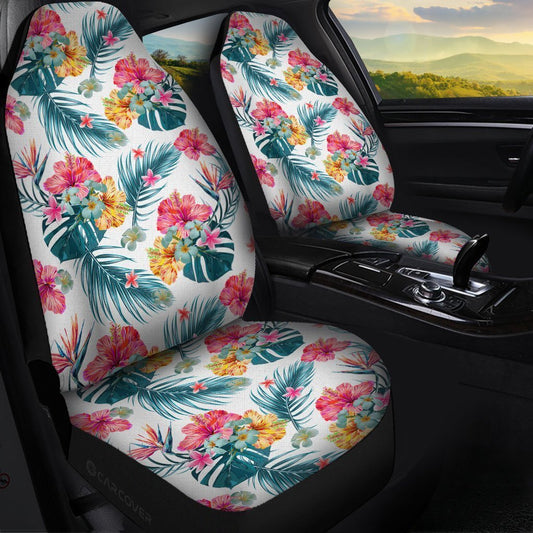 Hawaiian Car Seat Covers Custom Tropical Flowers Car Accessories - Gearcarcover - 1