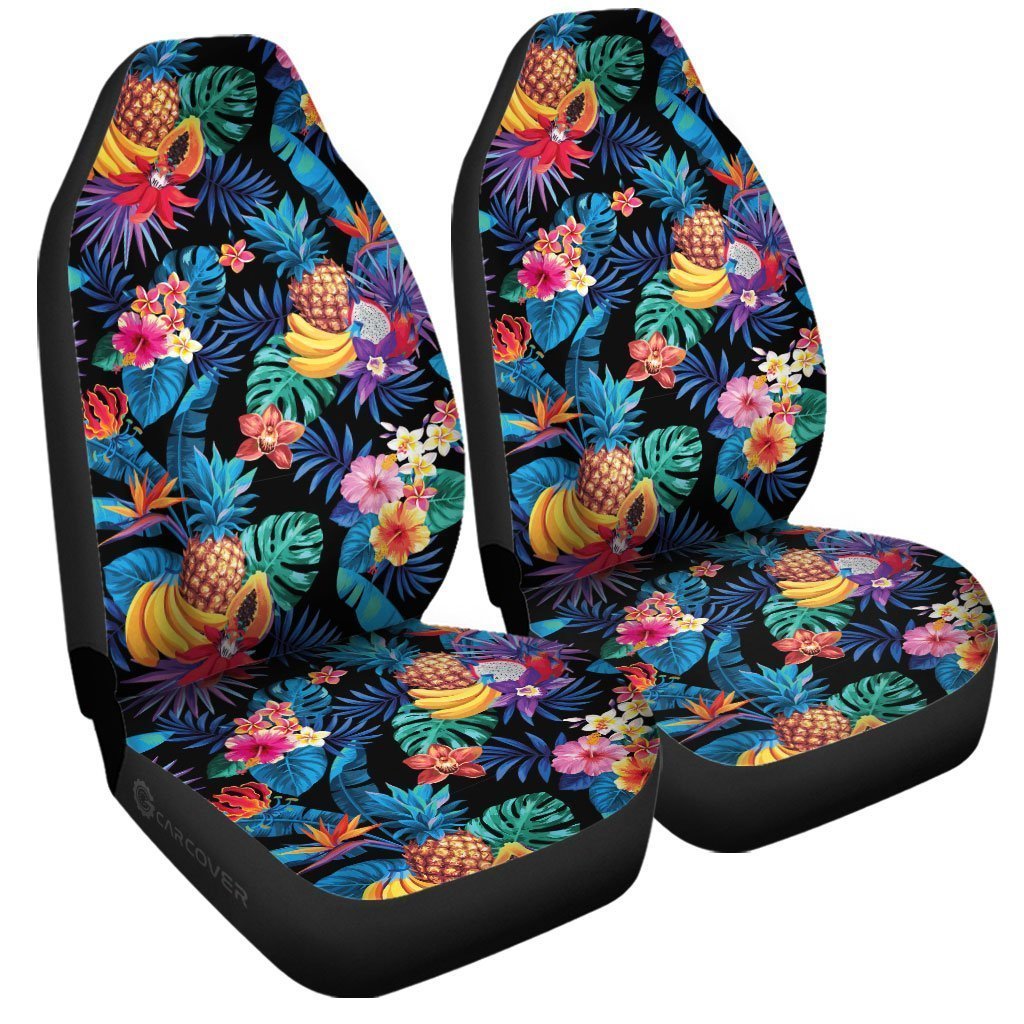 Hawaiian Car Seat Covers Custom Tropical Fruit And Flower Car Accessories - Gearcarcover - 3