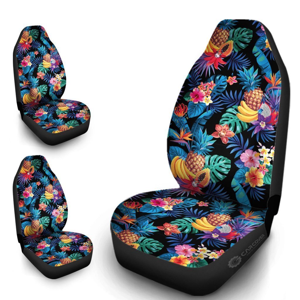 Hawaiian Car Seat Covers Custom Tropical Fruit And Flower Car Accessories - Gearcarcover - 4