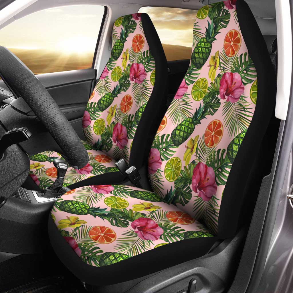 Hawaiian Car Seat Covers Custom Tropical Pineaple Car Accessories - Gearcarcover - 1