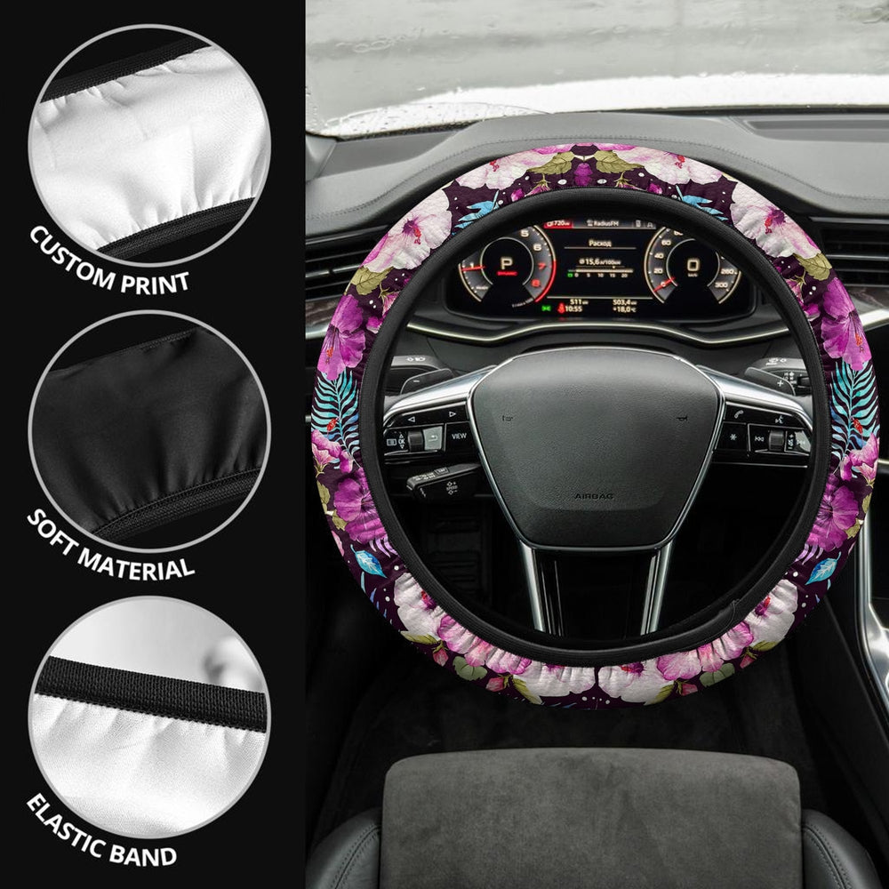 Hawaiian Steering Wheel Covers Custom Lovely Tropical Pattern Car Accessories - Gearcarcover - 3