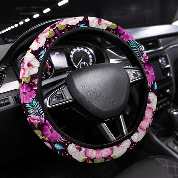 Hawaiian Steering Wheel Covers Custom Lovely Tropical Pattern Car Accessories - Gearcarcover - 1