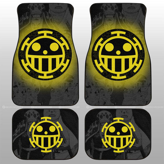 Heart Pirates Flag Car Floor Mats Custom One Piece Anime Car Accessories - Gearcarcover - 2