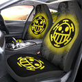 Heart Pirates Flag Car Seat Covers Custom One Piece Anime Car Accessories - Gearcarcover - 2