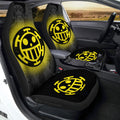 Heart Pirates Flag Car Seat Covers Custom One Piece Anime Car Accessories - Gearcarcover - 1