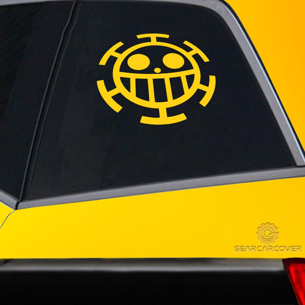 Heart Pirates Flag Car Sticker Custom One Piece Anime Car Accessories - Gearcarcover - 2