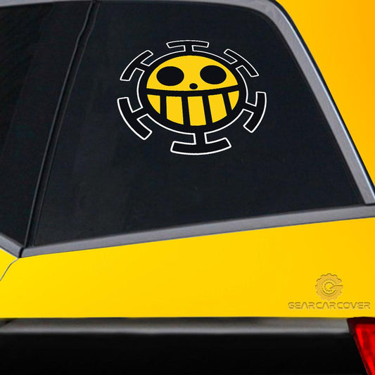 Heart Pirates Flag Car Sticker Custom One Piece Anime Car Accessories - Gearcarcover - 2