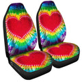 Heart Tie Dye Car Seat Covers Custom Hippie Car Accessories - Gearcarcover - 3