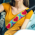 Heart Tie Dye Seat Belt Covers Custom Hippie Car Accessories Gifts - Gearcarcover - 1