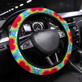 Heart Tie Dye Steering Wheel Covers Custom Hippie Tie Dye Hippie Car Accessories - Gearcarcover - 1