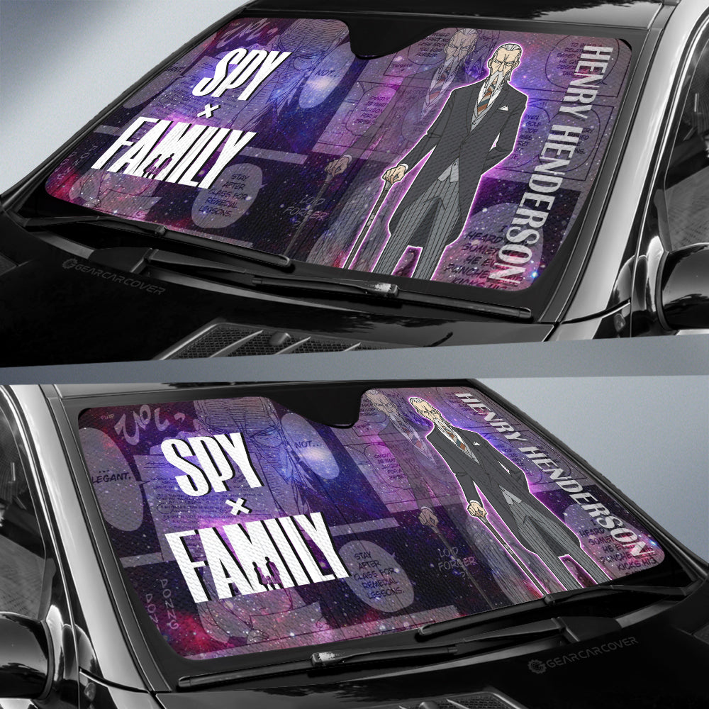 Henry Henderson Car Sunshade Custom Spy x Family Anime Car Accessories Manga Galaxy Style - Gearcarcover - 2