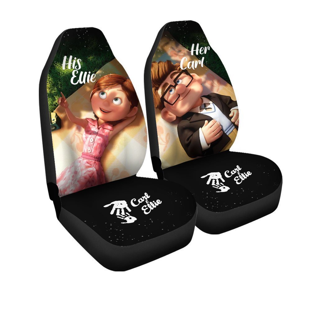 Her Carl His Ellie Car Seat Covers Up Cartoon Car Accessories - Gearcarcover - 3