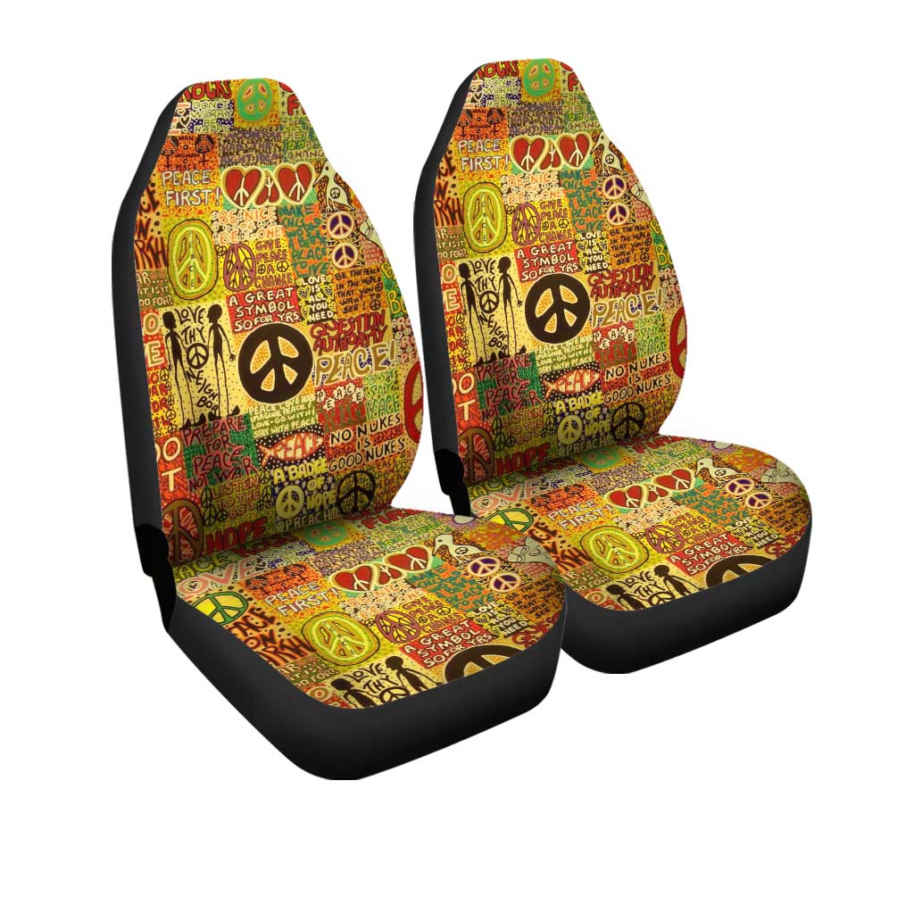 Hippie Car Seat Covers Custom Pattern Printed Car Accessories - Gearcarcover - 3