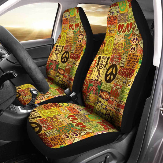 Hippie Car Seat Covers Custom Pattern Printed Car Accessories - Gearcarcover - 1