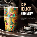 Hippie Mandala Tumbler Cup Stainless Steel Custom Peace Symbol - Gearcarcover - 2