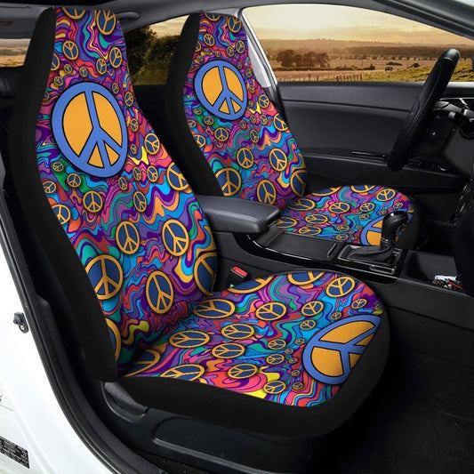 Hippie Peace Car Seat Covers Custom Symbols Car Accessories - Gearcarcover - 2