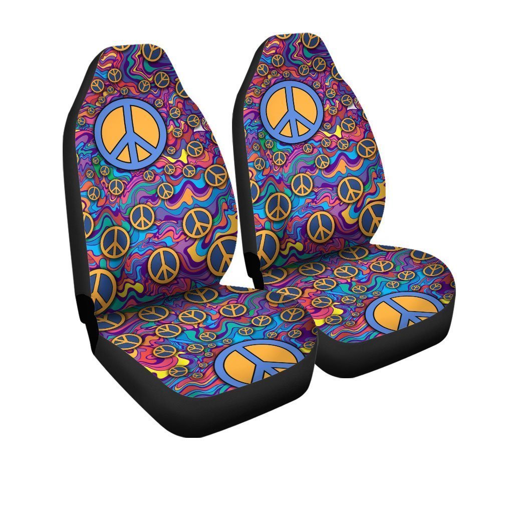 Hippie Peace Car Seat Covers Custom Symbols Car Accessories - Gearcarcover - 3