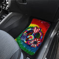 Hippie Sunflower Tie Dye Car Floor Mats Custom Peace Love America Car Accessories Meaningful Gifts - Gearcarcover - 4