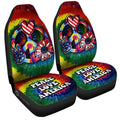 Hippie Sunflower Tie Dye Car Seat Covers Custom Peace Love America Car Accessories Meaningful Gifts - Gearcarcover - 4