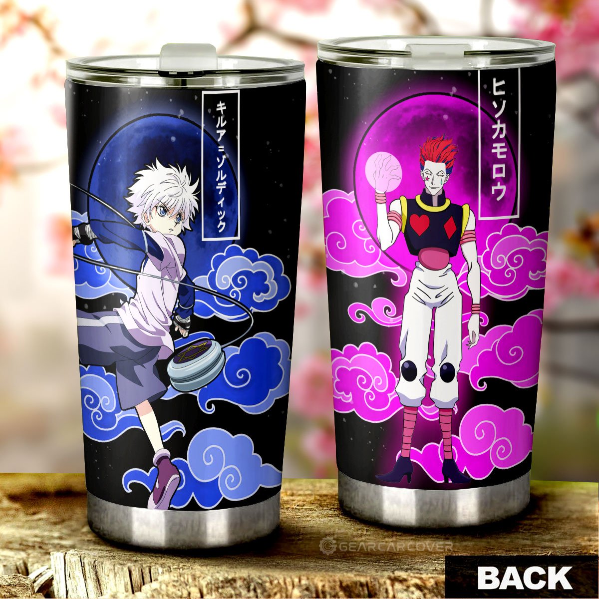 Hisoka Morow And Killua Zoldyck Tumbler Cup Custom Hunter x Hunter Anime Car Accessories - Gearcarcover - 1