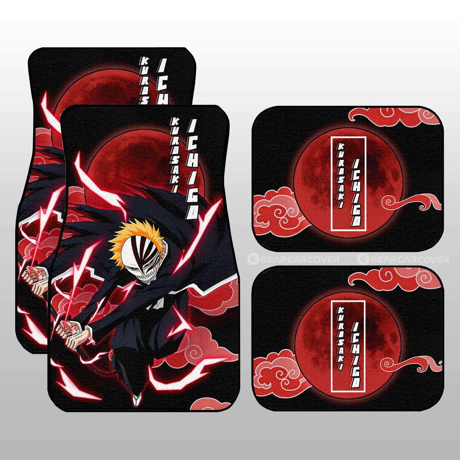 Hollow Ichigo Car Floor Mats Custom Bleach Anime Car Accessories - Gearcarcover - 1